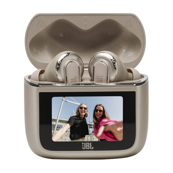 JBL Tour Pro 3 - Latte - True Wireless Noise Cancelling earbuds with Smart Charging Case™ - Detailshot 3 JBL Tour Pro 3 - Latte - True Wireless Noise Cancelling earbuds with Smart Charging Case™ - Detailshot 3